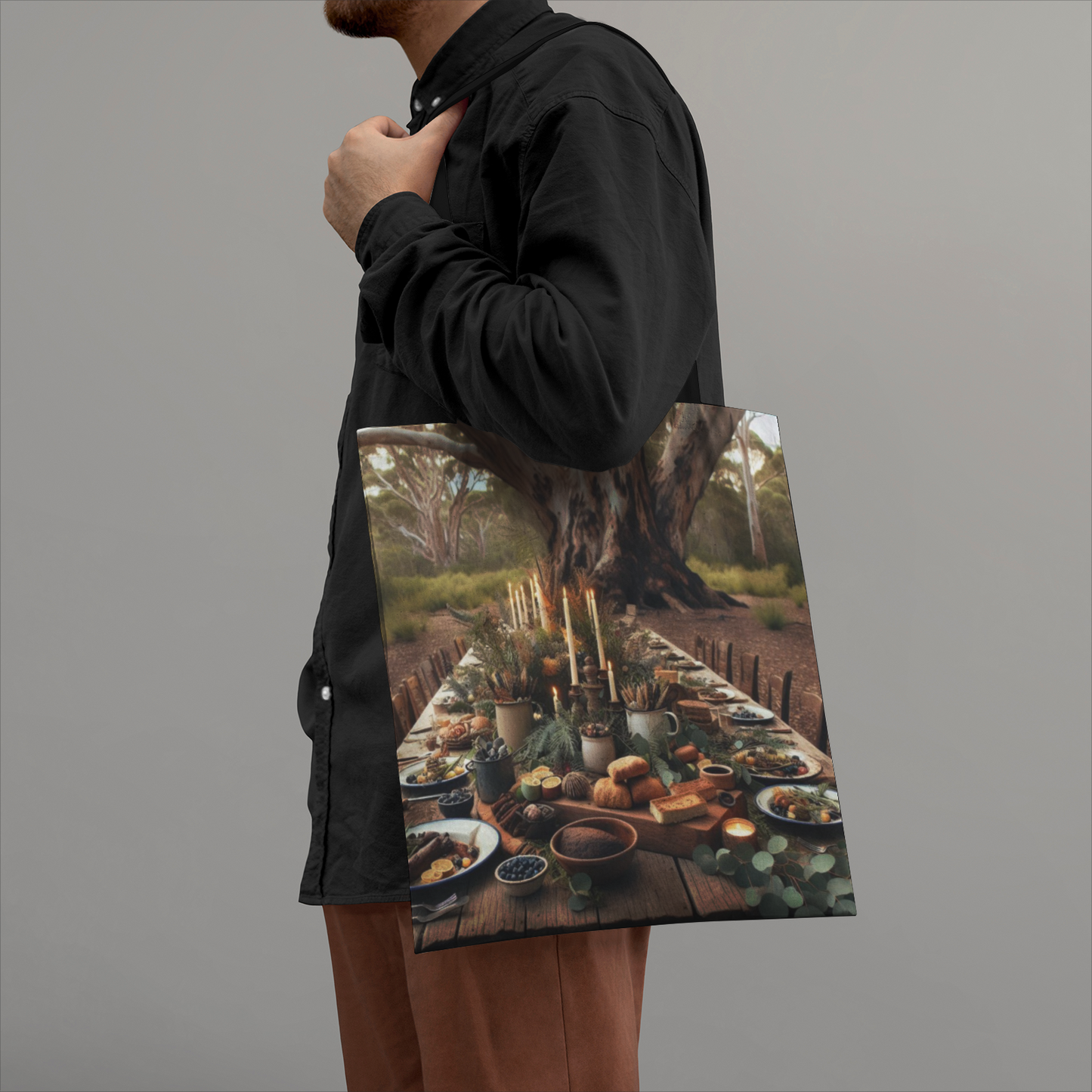 Christmas Lunch For All Natural Canvas Tote Bag