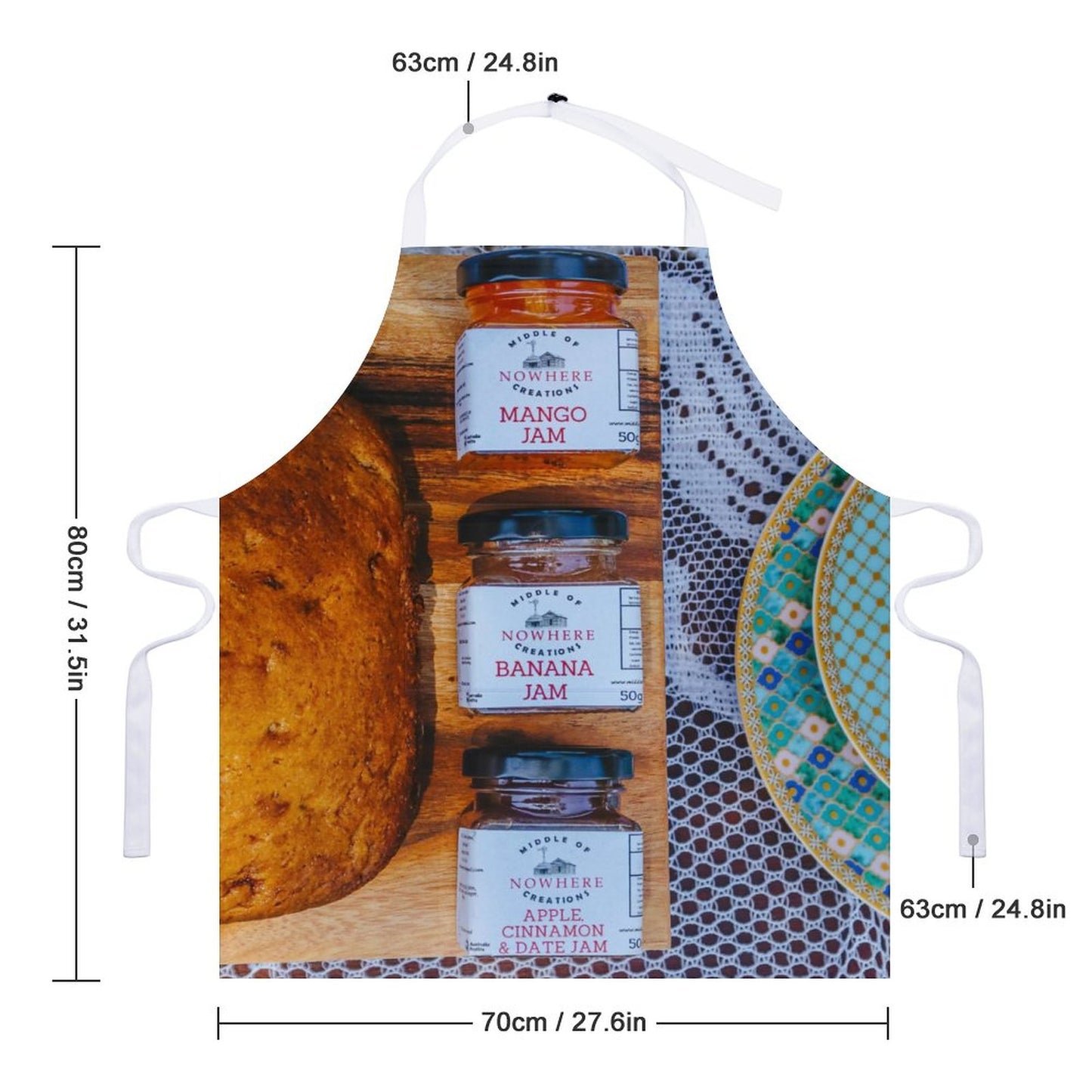 Gourmet Jam Trio Adult Apron with Pocket