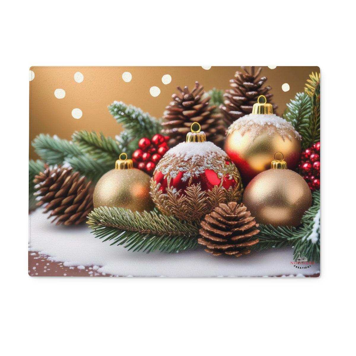 Charlotte's Christmas Glass Chopping Board