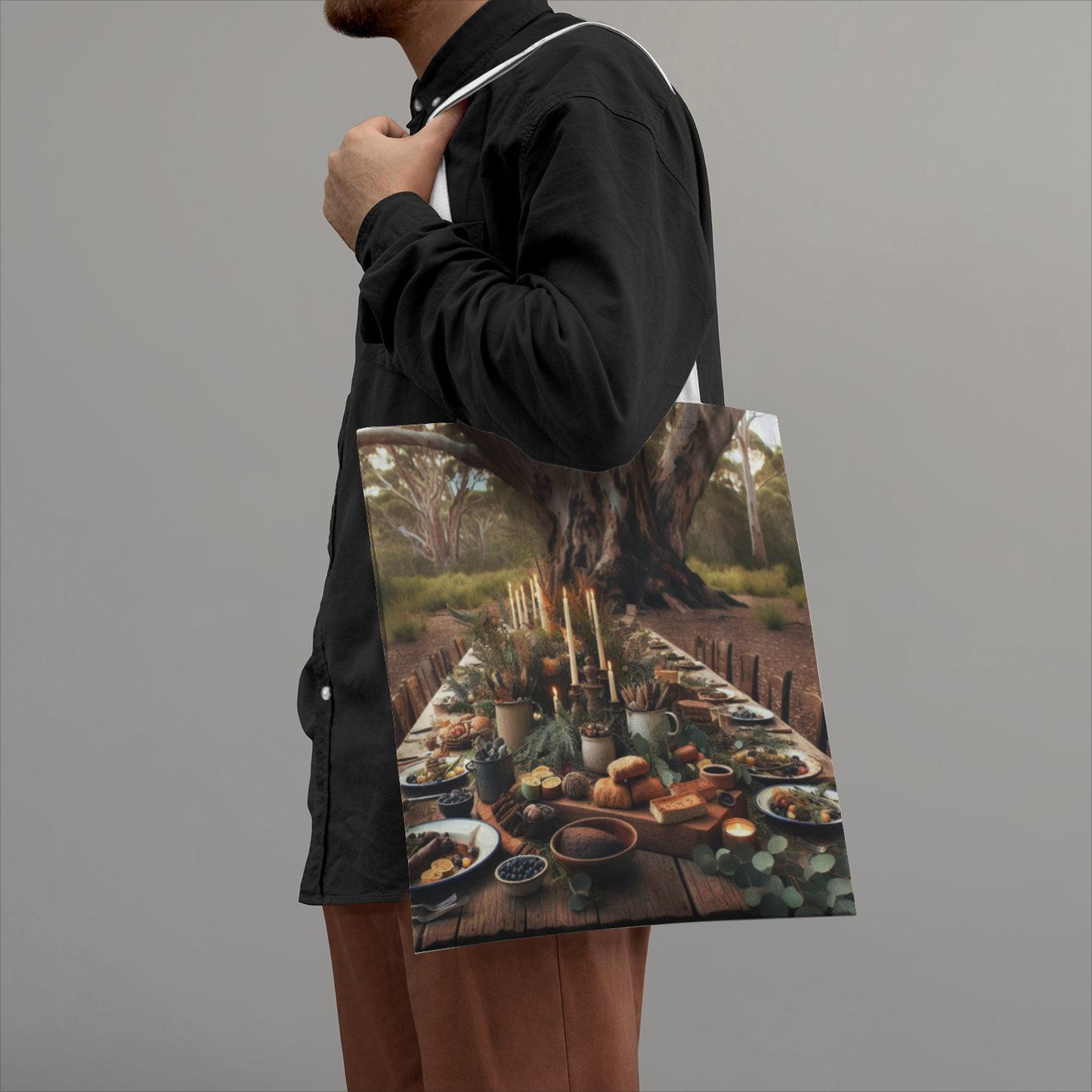 Christmas Lunch For All Natural Canvas Tote Bag