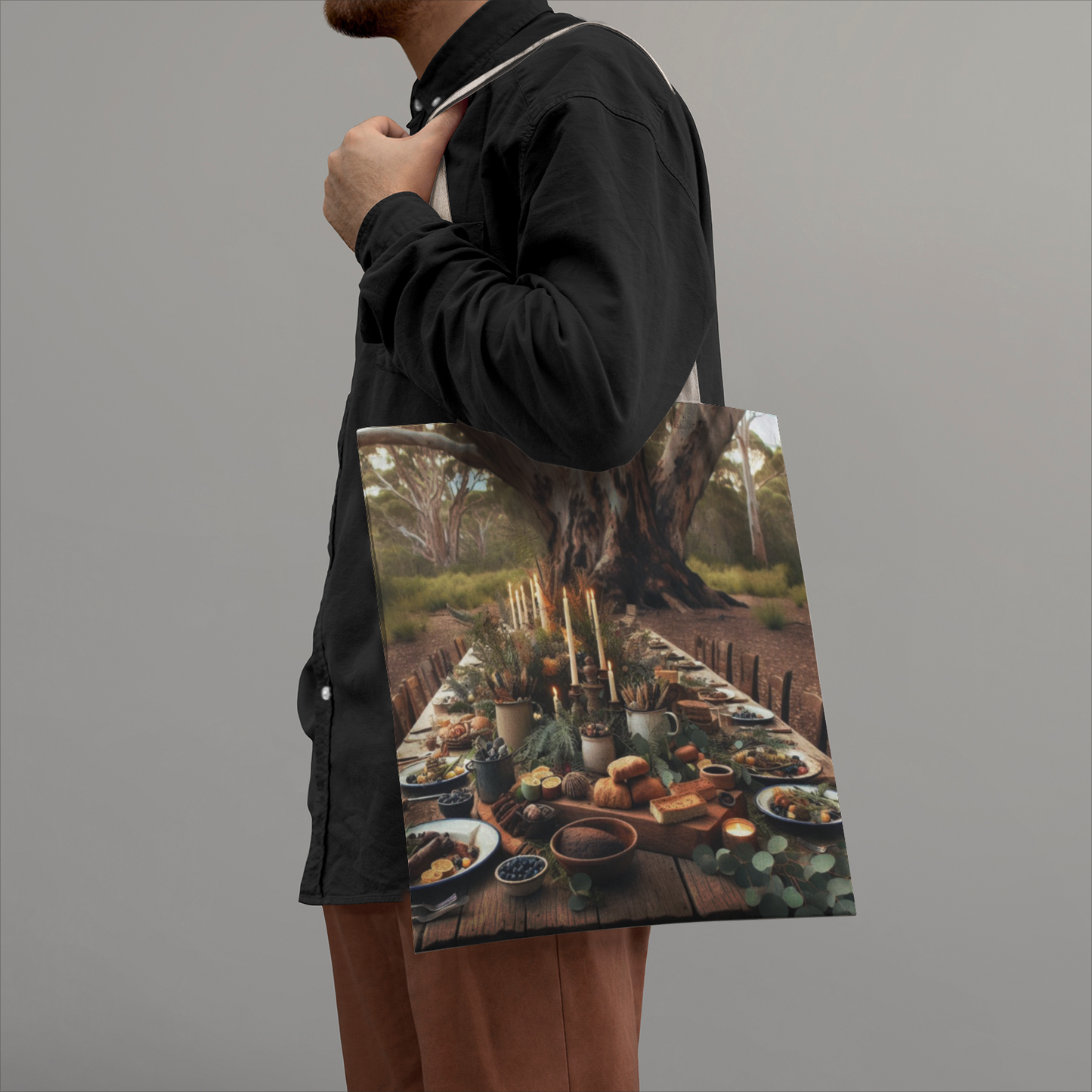 Christmas Lunch For All Natural Canvas Tote Bag