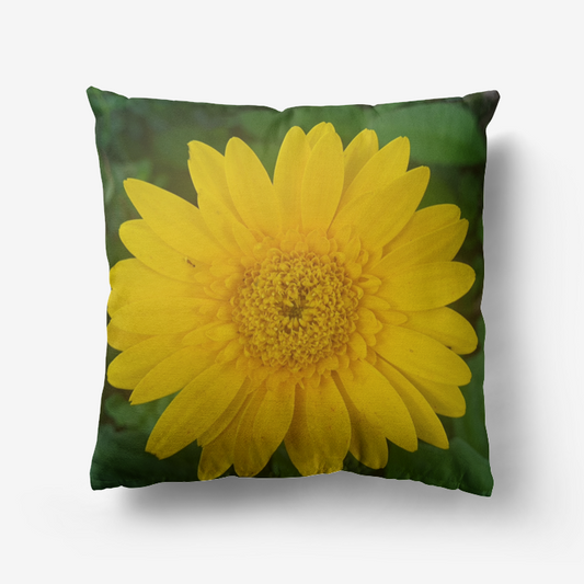 Yellow Gerbera Premium Hypoallergenic Throw Pillow